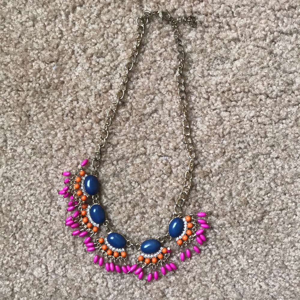 Colorful stone necklace